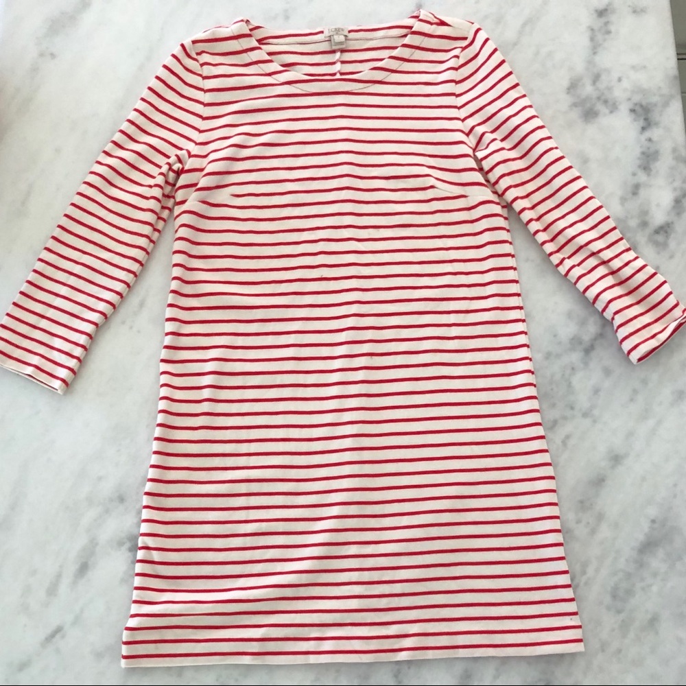 J Crew Red Nautical Stripe Dress